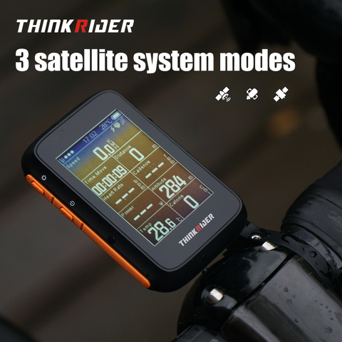 ThinkRider GPS Смарт велокомпьютер ANT + BLE Powermeter Поддержка ЖК-дисплей Дисплей IPX7 Водонепроницаемый секундомер 2,4 дюймов цифры BC200 ► Фото 1/6