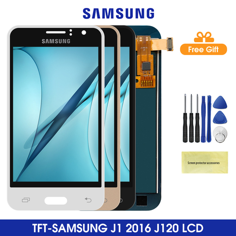 ЖК-дисплей 4,5 ''J120 для Samsung Galaxy J1 2016, ЖК-дисплей с сенсорным экраном и дигитайзером в сборе для Samsung J120, J120F, J120H, J120M ► Фото 1/6
