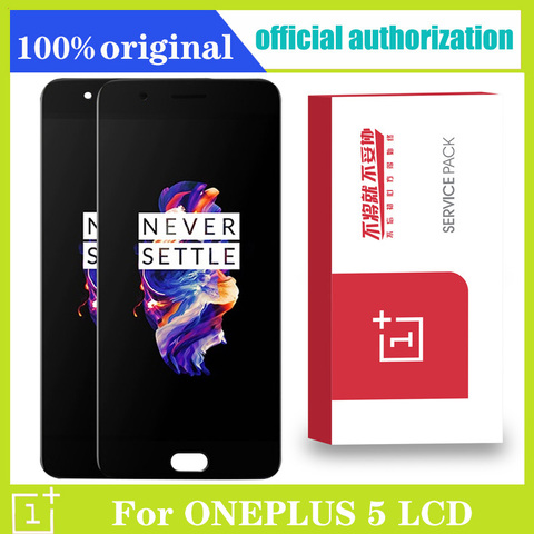 TFT/AMOLED ЖК-дисплей для Oneplus 5 дисплей для Oneplus A5000 кодирующий преобразователь сенсорного экрана в сборе Замена 5,5 ''черный без/с рамкой ► Фото 1/6