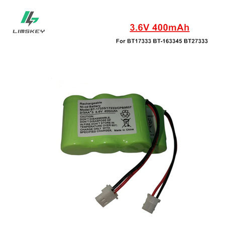 BT-17333 3,6 V 400mAh 2/3 AA Ni-CD аккумуляторная батарея для домашнего сотового телефона Vtech BT17333 BT-163345 BT27333 3,6 v аккумуляторная батарея ► Фото 1/3