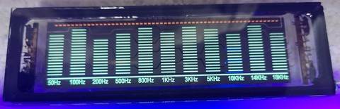 Индикатор спектра светодиодный Ки VU Meter LED VFD аудио VU Meter бас усилитель плата уровень мультимедиа дисплей с блоком питания ► Фото 1/4