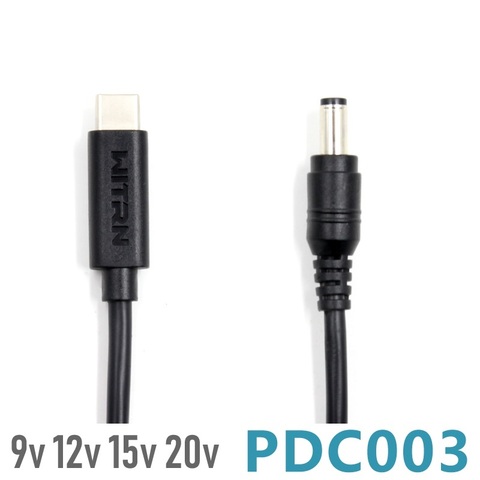 PD23.0 до 5525DC male DC 5,5*2.5PD/QC4 ТРИГГЕРНАЯ линия для перезарядки PDC003 длина 1 м ► Фото 1/1