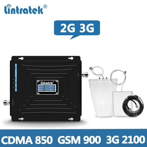 Lintratek ретранслятор GSM 900 850 МГц 3g 2100 Mhz усилитель сигнала 3g 2G усилитель CDMA 850 МГц WCDMA 2100 GSM 900 Ретранслятор B5/B1 @ 8 ► Фото 1/1