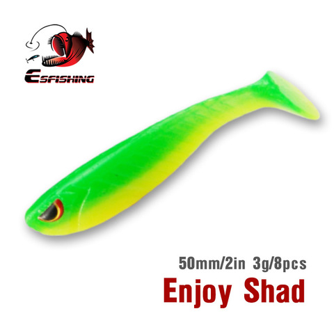 KESFISHING новые рыболовные приманки Мягкая приманка 5 см Enjoy Shad Приманка для карпа на рыбалку Iscas набор для морской рыбы IscasKESFISHING ► Фото 1/6