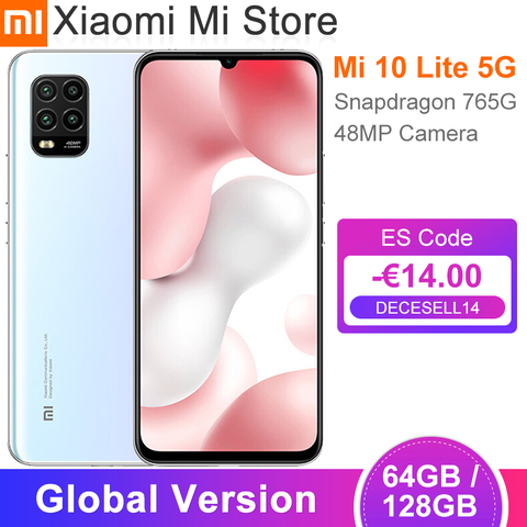 Глобальная версия Xiaomi Mi 10 Lite 5G смартфон 6 ГБ 64 Гб 6,57 