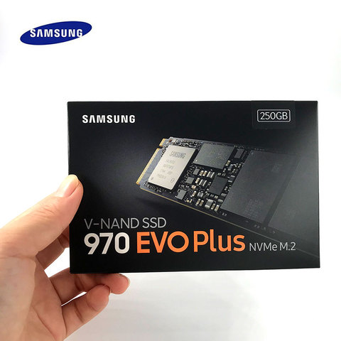 SAMSUNG SSD M.2 250 ГБ 500 Гб ТБ 970 EVO Plus NVMe Внутренний твердотельный накопитель, жесткий диск M2 2280 TLC PCIe Gen 3,0x4, NVMe 1,3 ► Фото 1/6