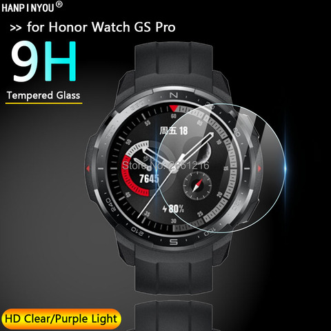 Для умных часов Huawei Honor Watch GS Pro HD Прозрачная/анти-синяя фиолетовая легкая закаленное стекло 9H 2.5D Премиум Защитная пленка для экрана ► Фото 1/6