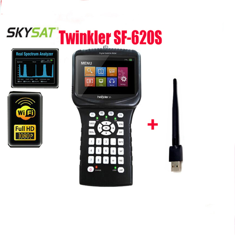 Twinkler skysat SF-620S DVB-S2 спутниковый Finder с 4,3 'Экран спектральный анализатор Wi-Fi CCTV Камера монитор satlink ws6916 ► Фото 1/4