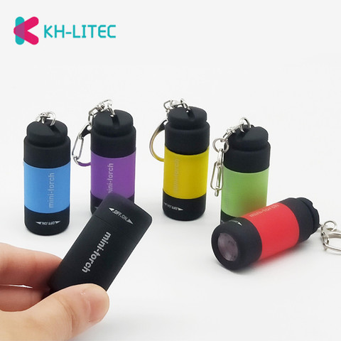 Светодиодный мини-фонарик KHLITEC 0,3 Вт 25 лм, светодиодный ффонарь с USB-зарядкой, мини-фонарик с брелком, яркий светильник, 2022 светодиодный фонар... ► Фото 1/6
