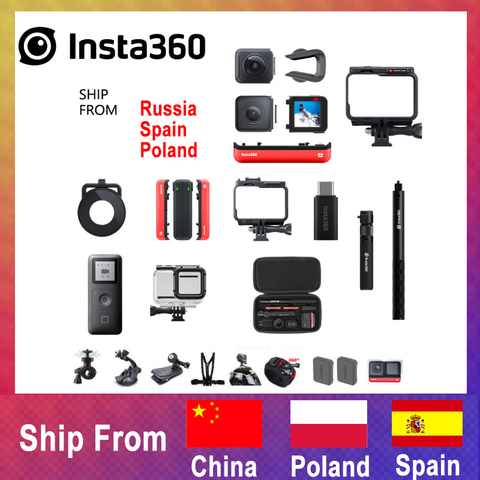 Insta360 ONE R новая спортивная Экшн-камера insta 360 5,7 K 360 4K 1-дюймовая широкоугольная Водонепроницаемая видеокамера для iPhone и Android ► Фото 1/5