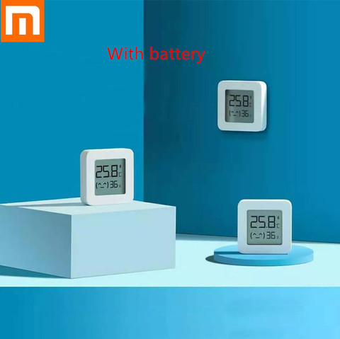 Умный Цифровой термометр Xiaomi, измеритель влажности и температуры с ЖК дисплеем, Bluetooth, с приложением Mijia ► Фото 1/6