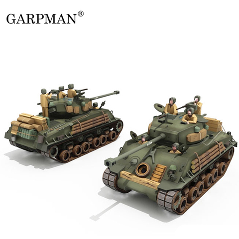 1:30 Sherman M4A3E8 Танк военное оружие 3D бумажная модель ► Фото 1/3