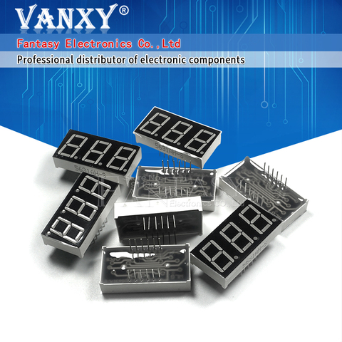 5 шт цифровая трубка сегмент общий катод Красный 3 Бит цифровая трубка 0,56 дюймов красный светодиодный дисплей ► Фото 1/6