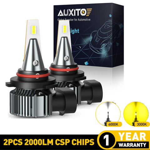 AUXITO 2x H8 H11 H9 Led H16 JP туман светильник s лампы CSP 1500LM 3000K 6000K белый вождение автомобиля ходовой огонь автоматические светодиоды светильник 12V 24V ► Фото 1/6