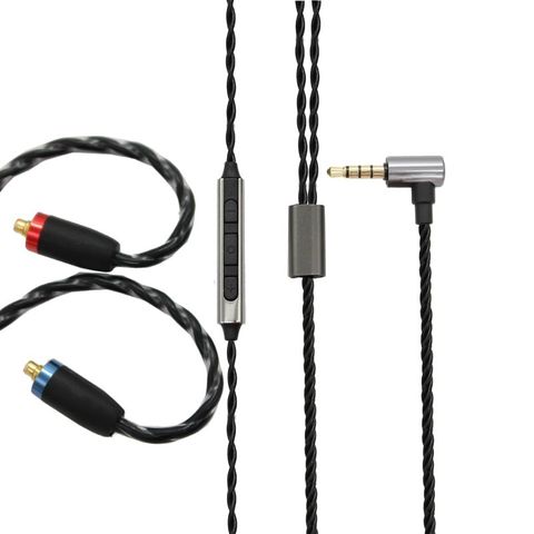 Сменный кабель MMCX с микрофоном для Sh-ure SE215, SE315, SE425, SE535, SE846, UE900, кабель для наушников ► Фото 1/6