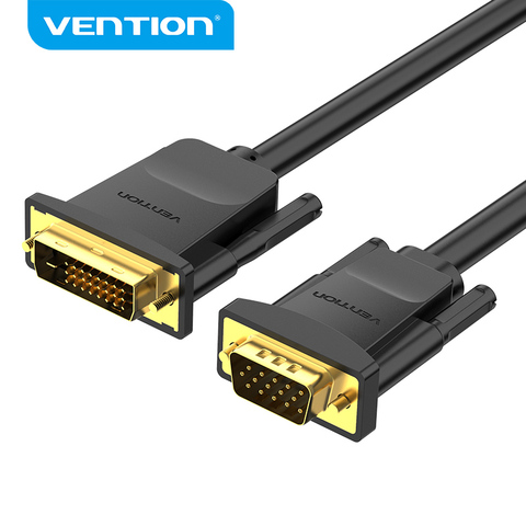 Vention DVI в VGA кабель конвертер 1080P 60HZ DVI-D 24 + 1 штыревой штекер в VGA Мужской адаптер для HDTV монитора проектор DVI D VGA кабель ► Фото 1/6