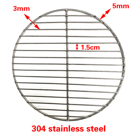 Антипригарный круглый сетчатый коврик для барбекю из нержавеющей стали 304, сетчатый домашний инструмент для жарки бекона, железные сетки, аксессуары для барбекю ► Фото 1/5
