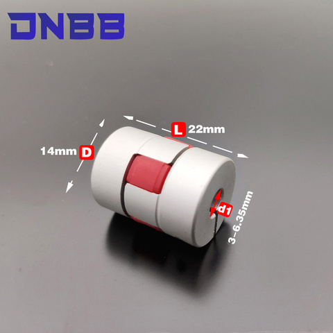 Двухкулачковый соединитель D14L22, D14 L22, гибкий вал с алюминиевой сливой, BW Двигатель сцепления коннектор, прочная резиновая прокладка/6/6,35/8/10/м... ► Фото 1/6