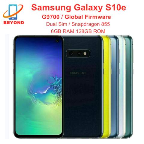 Разблокированный Samsung Galaxy S10e G9700 Dual Sim Snapdragon 855 6 ГБ ОЗУ 128 ГБ ROM Octa Core 5,8 