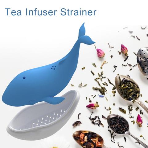 1Pcs Silicone Whale-shape Tea Bag Tea Filter Tea Infuser Cute Tea Strainer Filter Diffuser For Tea Coffee Spices ► Фото 1/6