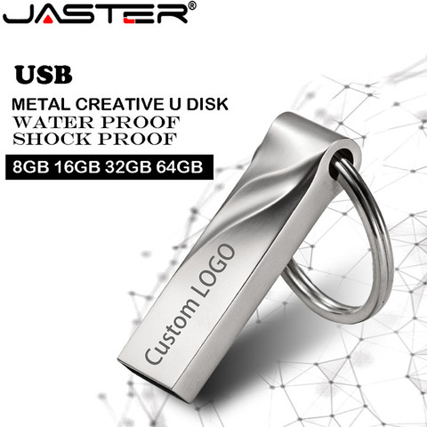 JASTER USB флеш-накопители 16 ГБ мини usb флэш-накопитель металлический ручка sleutel schijf флэш-накопитель с логотипом флэш-накопитель geheugenkaart 128 Гб 64 ГБ 4 ГБ ► Фото 1/6