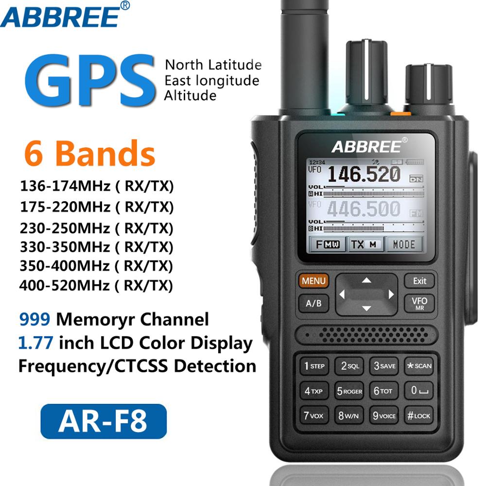 ABBREE AR-F8 GPS Walkie Talkie Высокая мощность 136-520 МГц Частота CTCSS  DNS Обнаружение огромный СВЕТОДИОДНЫЙ дисплей 10 км дальность действия -  История цены и обзор | Продавец AliExpress - ABBREE Official Store |  Alitools.io