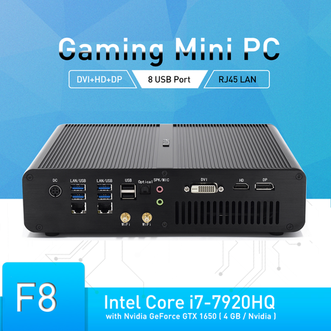 ПК игровой core i7-7920HQ 7th Intel Kaby Lake Quad cores мини-компьютер с NVIDIA GeForce 4 Гб GTX 1650 WIFI BT ► Фото 1/6