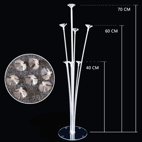 Подставка для воздушных шаров с 7 трубками, цилиндрическая палочка для шаров, латексные конфетти, украшения для дня рождения, детский праздник для будущей мамы ► Фото 1/6