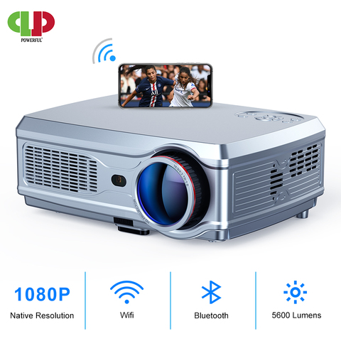 Мощный Full HD проектор 1080P СВЕТОДИОДНЫЙ proyector 3D видеопроектор HDMI для 4K Smart Android 7,1 (2G + 16G) беспроводной Wifi домашний кинотеатр ► Фото 1/6