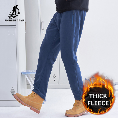 Мужские теплые флисовые штаны Pioneer Camp, однотонные повседневные брюки размеров США, мягкие прямые брюки для осени и зимы, AZZ801372Y ► Фото 1/6
