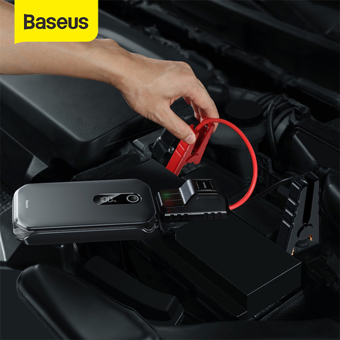 Baseus 12000mah 1000A портативное зарядное устройство автомобильный стартер аварийный стартер 12V авто усилитель пусковое устройство батарея для авт... ► Фото 1/6