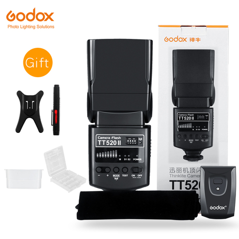 Вспышка Godox Thinklite TT520II со встроенным беспроводным сигналом 433 МГц для цифровых зеркальных камер Canon, Nikon, Pentax, Sony, Fuji, Olympus ► Фото 1/6