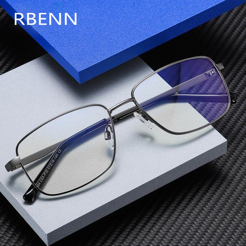 RBENN 2022 новый синий светильник, блокирующие бизнес-очки, мужские высококачественные анти-синие светильник очки для компьютерных игр от головной боли UV400 ► Фото 1/6