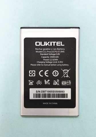 Фотоаккумулятор OUKITEL C11 Pro, 3400 мАч, 5,5 дюйма, MTK6739, 3 + 16 Гб ► Фото 1/3