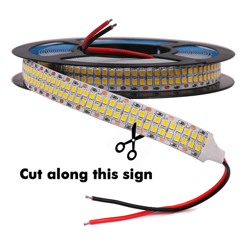 SMD2835 Светодиодная лента светильник DC 12V 24V гибкий светильник 60/120/240 LEDs/M светодиодная лента Водонепроницаемый 2835 Светодиодный светильник белый/теплый белый ► Фото 1/6