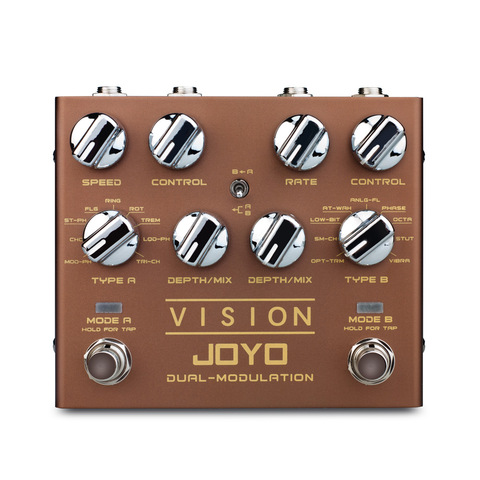 JOYO R-09 Vision педаль для гитарных эффектов с несколькими эффектами, девяти эффектов, двухканальная педаль модуляции, сенсорный эффект Tempo Mini, ис... ► Фото 1/6