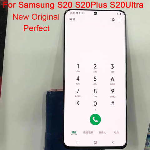 Новый ЖК-дисплей S20 Ultra для Samsung Galaxy S20 Plus, ЖК-дисплей с рамкой 1440*3200, S20 SM-G981B S20 Plus G986F/DS G988F, дисплей с сенсорным экраном ► Фото 1/6