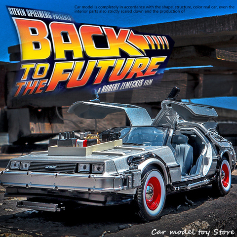 WELLY 1:24 DMC номер один плеер Back to the future время моделирование, брелок для автомобильных ключей, модель ремесел ручной работы Украшение коллекции ... ► Фото 1/6