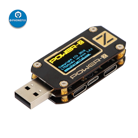 Портативный USB тестер POWER-Z Type-C, цифровой вольтметр Micro USB QC3.0/PD, детектор напряжения, тока, ремонт материнской платы телефона ► Фото 1/6