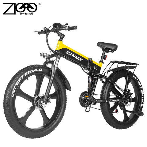 Электрический велосипед ZPAO в стиле ретро, складной электрический велосипед с отделкой жира, электронный велосипед 1000 Вт, электронный велосипед, дешевый Электрический велосипед, электровелосипед ► Фото 1/6