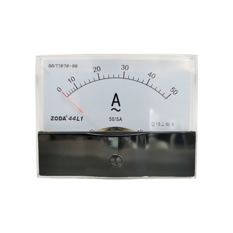 Аналоговый измерительный прибор переменного тока 44L1-A 50/5A 100/5A 200/5A 400/5A, Амперметр для амперметра тока с трансформатором, 100*80 мм, 1 шт. ► Фото 1/6