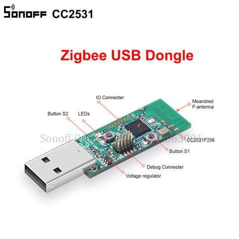 USB-донгл SONOFF Zigbee CC2531, модуль анализатора Packet Protocol, модуль USB-интерфейса, модуль захвата пакетов ► Фото 1/6