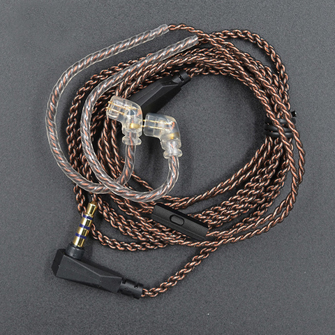 Наушники KZ кабель 2 Pin 0,75 мм, Модернизированный выделенный Сменный кабель для наушников KZ ZSN/ZST/ZS10/ZS3/ED12/ZS6/ZS4/ZSA/ED16/AS10 ► Фото 1/6