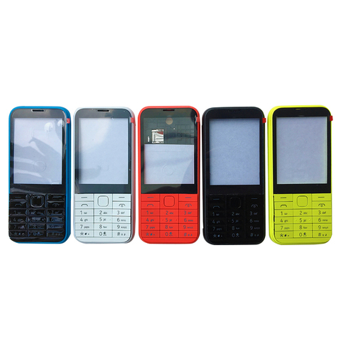 ZUGZUC новый пластиковый полный корпус для Nokia 225, полный мобильный телефон, корпус, чехол + клавиатура + логотип ► Фото 1/5