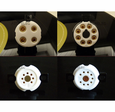EIZZ розетка с керамическим основанием, 4/7/8/9 контактов, HiFi аудио AMP 300B 274B 6Z4 KT88 EL34 12AX7 12AU7 ECC81 EL84 ► Фото 1/2