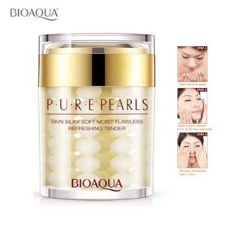 Крем для лица BIOAQUA Pure Pearl Essence, отбеливающий крем, увлажняющий, против морщин, сыворотка для лица, для удаления акне, шрамов, уход за кожей 60 ► Фото 1/6