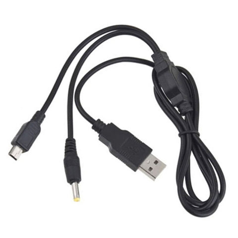 2 в 1 USB зарядный кабель для PSP 1000 2000 3000, зарядный кабель для передачи данных, кабель питания для Sony PSP 2000, игровой аксессуар ► Фото 1/1