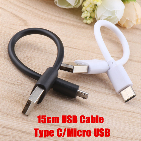 Кабель Micro USB Type-C, 15 см, короткий, для быстрой зарядки телефонов Samsung, Xiaomi, Huawei, Android ► Фото 1/6