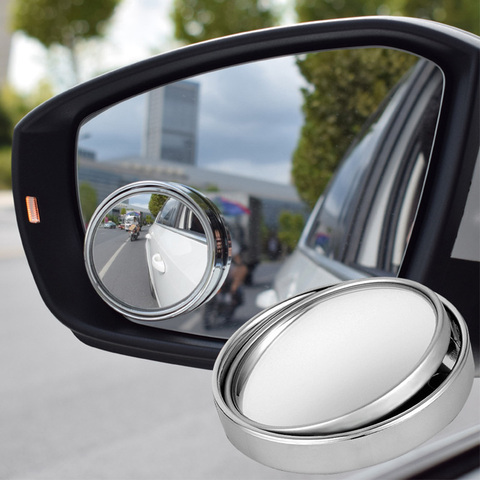 1 шт., Автомобильное Зеркало с углом обзора 360 градусов, круглое выпуклое зеркало, автомобильное боковое зеркало для слепых зон, маленькое круглое зеркало заднего вида ► Фото 1/6
