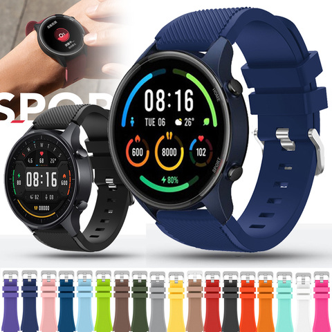 Ремешок силиконовый для Xiaomi MI Watch, цветной спортивный браслет для смарт-часов, 22 мм ► Фото 1/6